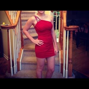 One shoulder party dress